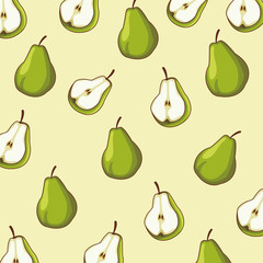 Pears Fruits pattern background vector illustration graphic design