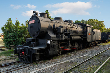 Fototapeta na wymiar Steam Engine DT609 in Kaohsiung, Taiwan