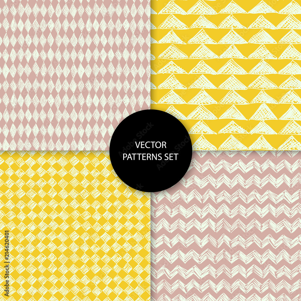 Poster scribble patterns set. doodles backgrounds. quirky sketches. scrawl elements. hand drawn effect vect