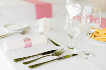 wedding table settings with decoration