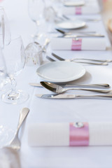 wedding table settings with decoration
