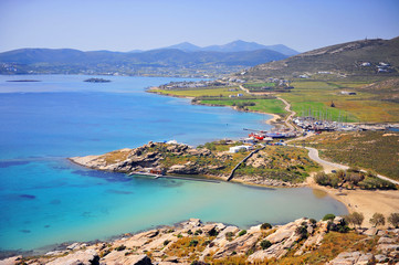 Fototapeta na wymiar Beautiful harbor on Paros island