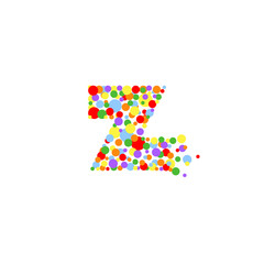 z-letter from colored bubbles. Bubbles design. Vector illustration. - 214621671