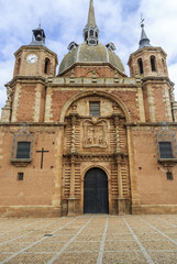 church of Christ in the main square of the Middle Ages in the town of San Carlos del Valle, Ciudad Real, Spain