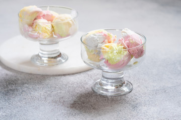 Colorful unicorn ice cream