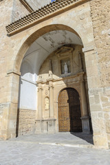 Fototapeta na wymiar church of San Antonio in the town of El Toboso in the province of Toledo, Spain.