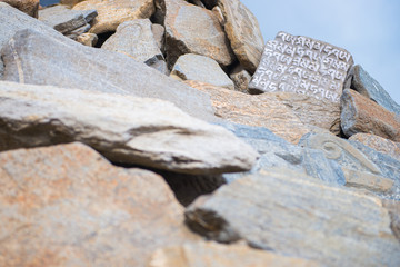 prayer alphabet paint on the rock