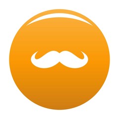 Russia mustache icon. Simple illustration of russia mustache vector icon for any design orange