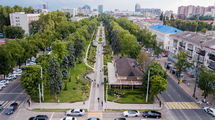 Krasnodar / Russia - July 2018: The Alexander triumphal arch (also Tsarski Vorota) is a monument in...