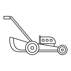 Petrol grass cut machine icon. Outline illustration of petrol grass cut machine vector icon for web design isolated on white background