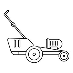 Grass cutter icon. Outline illustration of grass cutter vector icon for web design isolated on white background