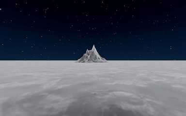 Mountain Scene. 3D Render