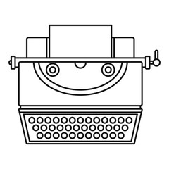 Classic typewriter icon. Outline illustration of classic typewriter vector icon for web design isolated on white background