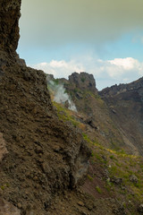 Fototapeta na wymiar Detail of Mount Vesuvius volcano near Naples in Italy