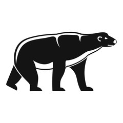 Male polar bear icon. Simple illustration of male polar bear vector icon for web design isolated on white background