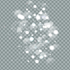 glittering star dust trail sparkling particles on transparent background. Space comet tail. Vector glamour fashion illustration.