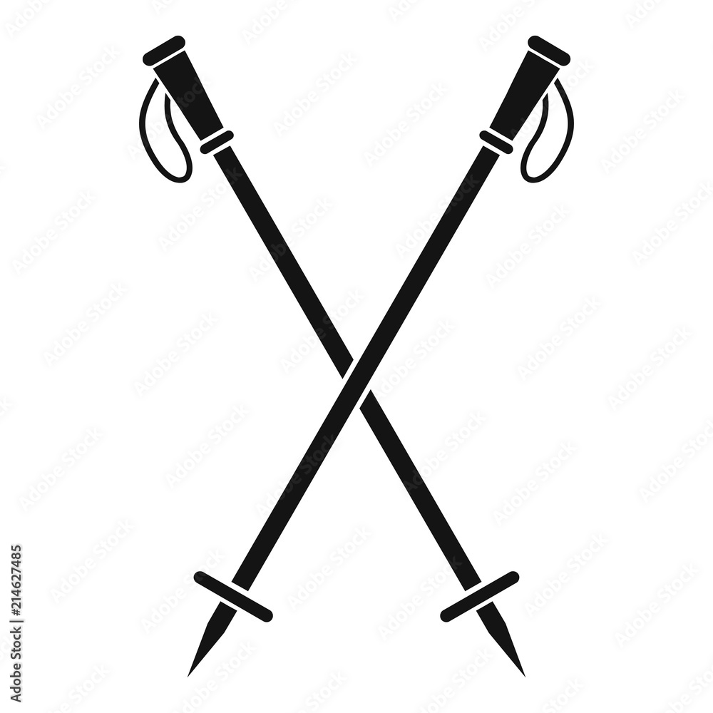 Poster nord walk sticks icon. simple illustration of nord walk sticks vector icon for web design isolated o