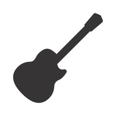 Guitar Logo. Music Symbol. Rock Icon. Vector eps 08.