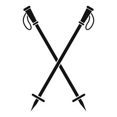 Nord walk sticks icon. Simple illustration of nord walk sticks vector icon for web design isolated on white background