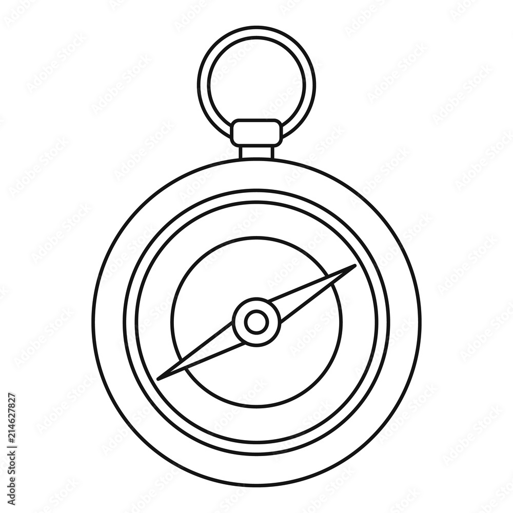 Poster compass icon. outline illustration of compass vector icon for web design isolated on white backgroun