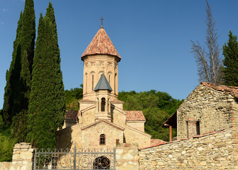 Fototapeta na wymiar Ikalto Monastery it was ones of the most important Academy in Georgia, located in Kakheti region, near the Telavi town. 