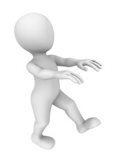 3d man goes as the zombie. 3d illustration.