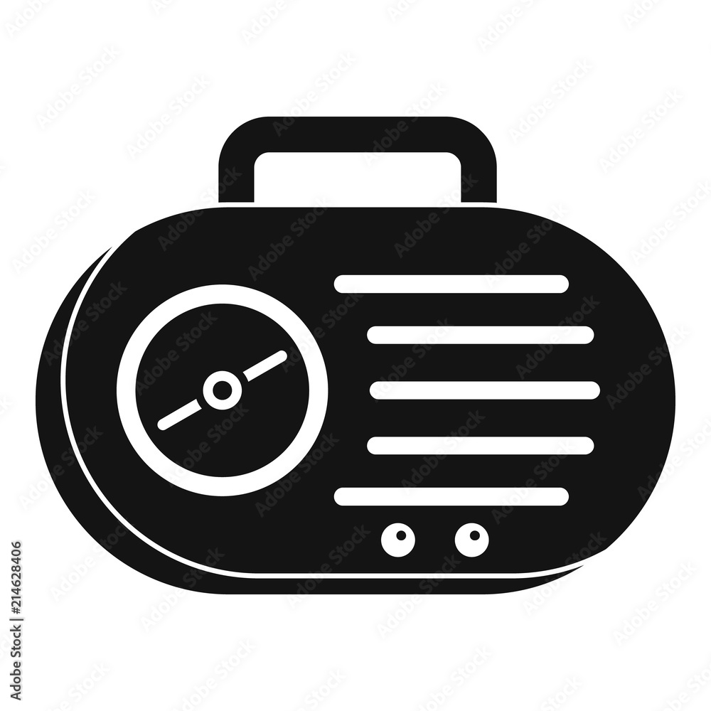 Poster portable radio icon. simple illustration of portable radio vector icon for web design isolated on wh