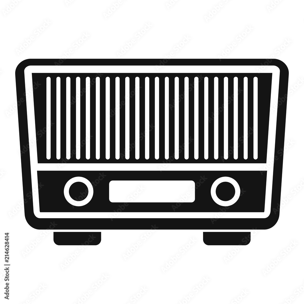 Poster fm radio icon. simple illustration of fm radio vector icon for web design isolated on white backgrou