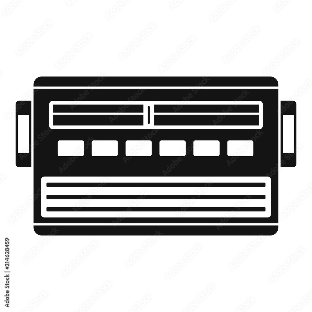 Poster old radio icon. simple illustration of old radio vector icon for web design isolated on white backgr