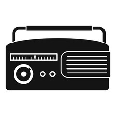 Retro radio icon. Simple illustration of retro radio vector icon for web design isolated on white background