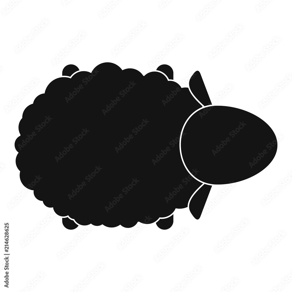Poster sheep air view icon. simple illustration of sheep air view vector icon for web design isolated on wh