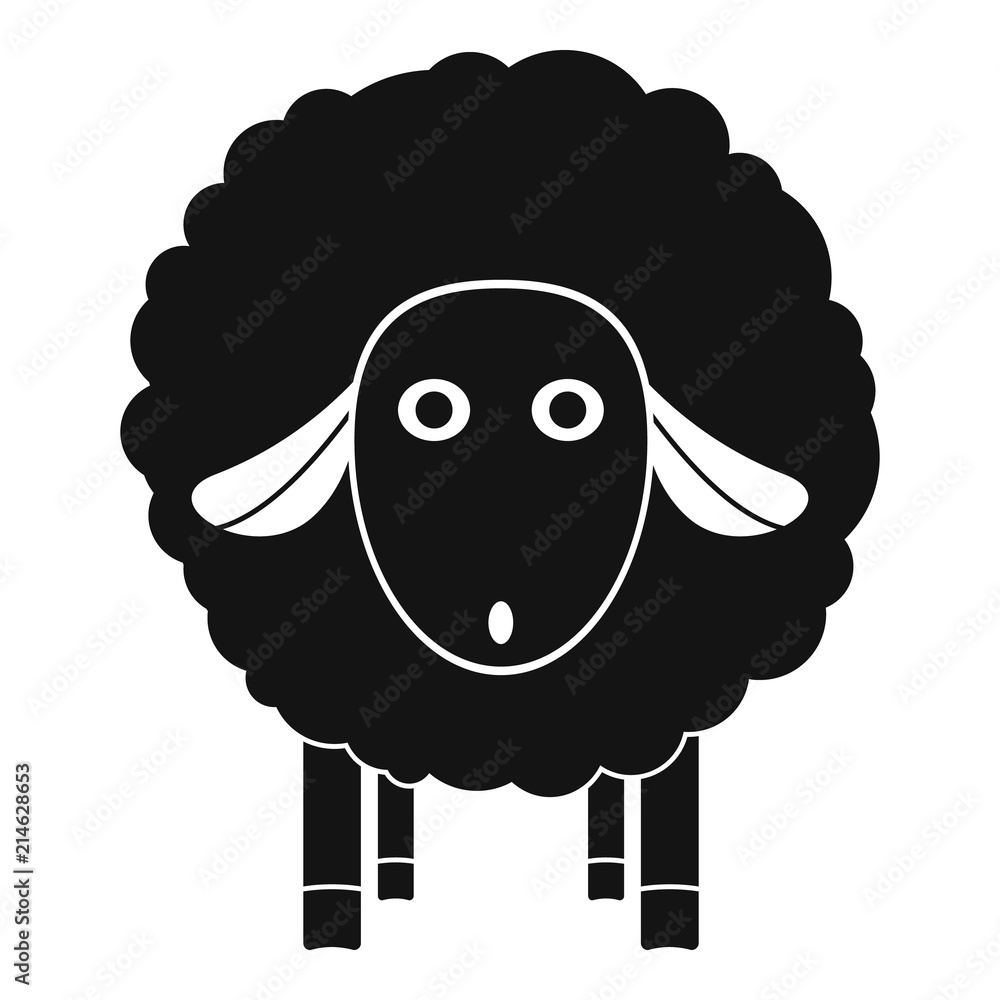 Poster wow sheep icon. simple illustration of wow sheep vector icon for web design isolated on white backgr