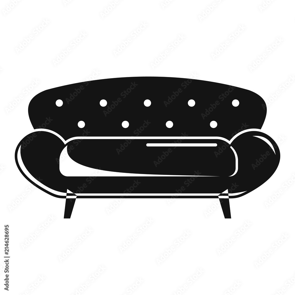 Aufkleber old sofa icon. simple illustration of old sofa vector icon for web design isolated on white backgrou
