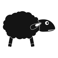 Scared sheep icon. Simple illustration of scared sheep vector icon for web design isolated on white background