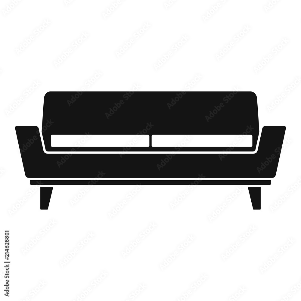 Aufkleber Soft sofa icon. Simple illustration of soft sofa vector icon for web design isolated on white background