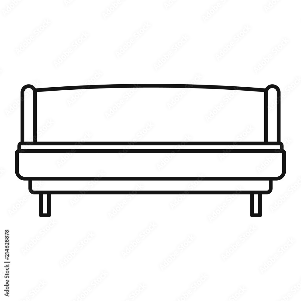 Poster strong sofa icon. outline illustration of strong sofa vector icon for web design isolated on white b