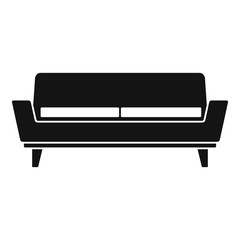 Soft sofa icon. Simple illustration of soft sofa vector icon for web design isolated on white background