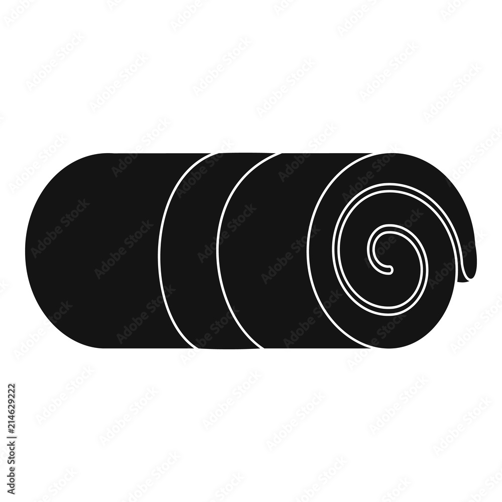 Poster rolled towel icon. simple illustration of rolled towel vector icon for web design isolated on white 