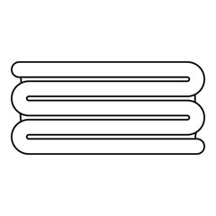 Stacked towel icon. Outline illustration of stacked towel vector icon for web design isolated on white background