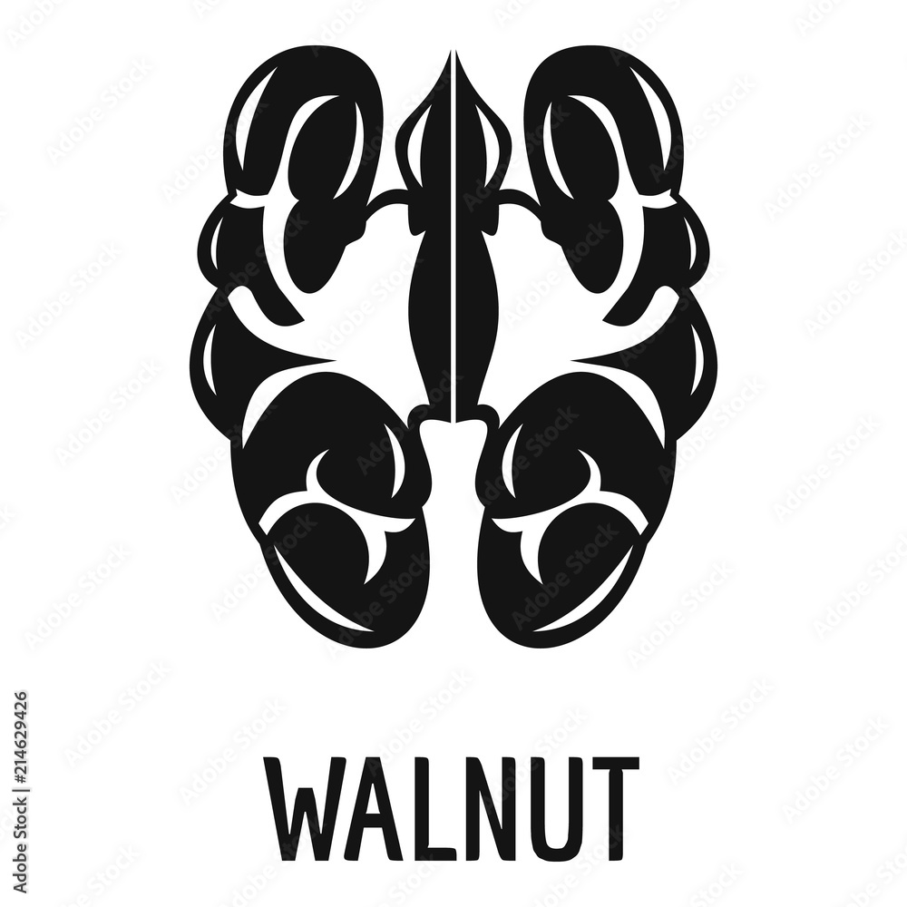 Poster walnut icon. simple illustration of walnut vector icon for web design isolated on white background