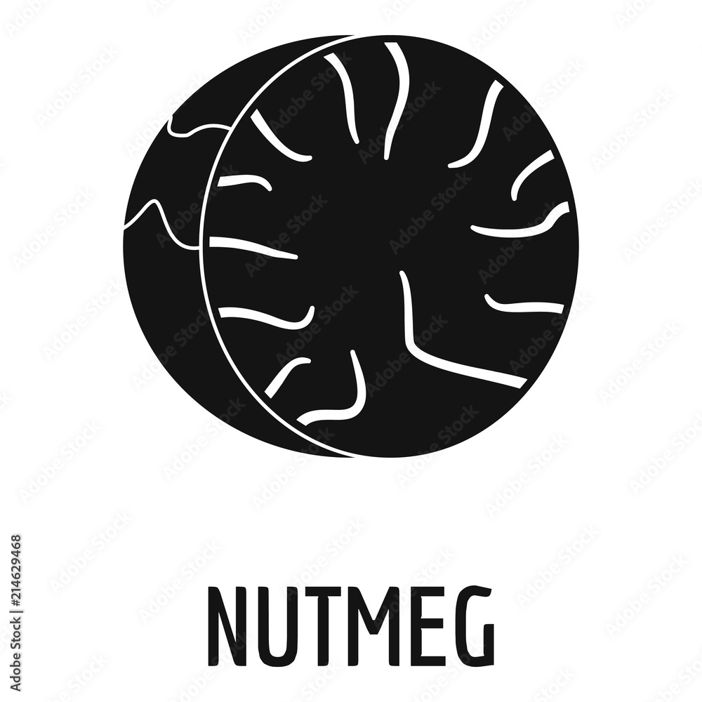 Poster nutmeg icon. simple illustration of nutmeg vector icon for web design isolated on white background