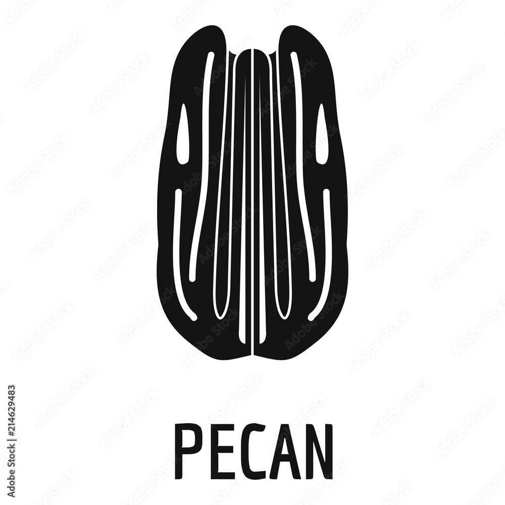Poster pecan icon. simple illustration of pecan vector icon for web design isolated on white background