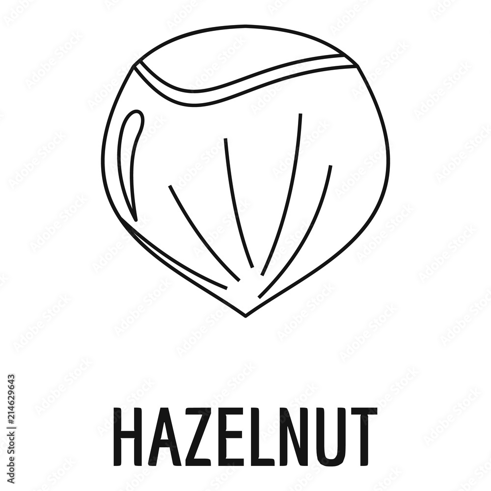 Poster hazelnut icon. outline illustration of hazelnut vector icon for web design isolated on white backgro