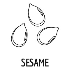 Sesame icon. Outline illustration of sesame vector icon for web design isolated on white background