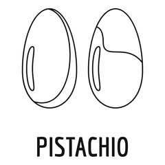 Pistachio icon. Outline illustration of pistachio vector icon for web design isolated on white background