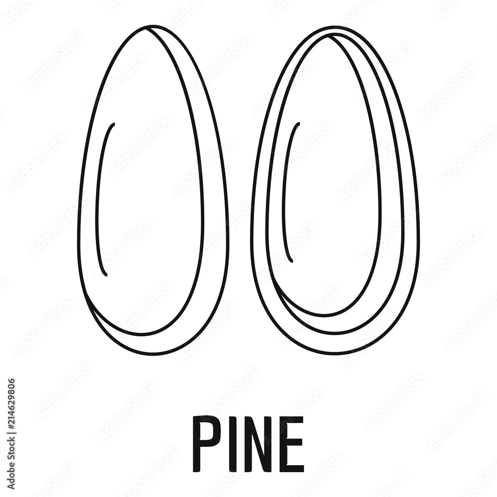 Poster pine icon. outline illustration of pine vector icon for web design isolated on white background