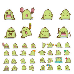40 Dinosaur cortoon character set