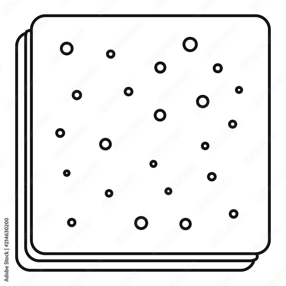 Poster chocolate biscuit icon. outline illustration of chocolate biscuit vector icon for web design isolate
