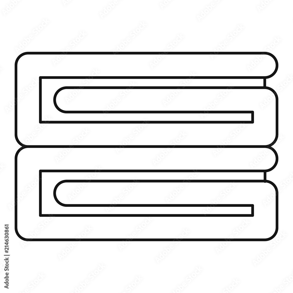Aufkleber clothes stack icon. outline illustration of clothes stack vector icon for web design isolated on whi