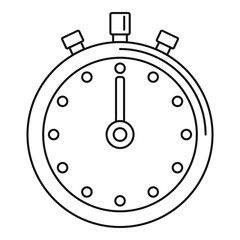 Stopwatch icon. Outline illustration of stopwatch vector icon for web design isolated on white background